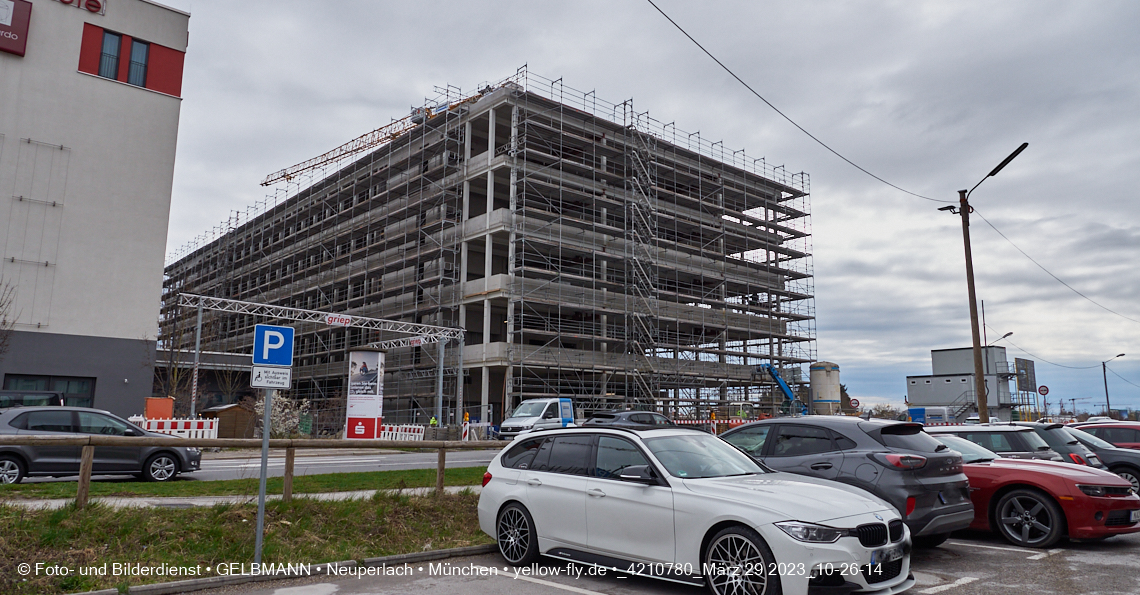 29.03.2023 - Baustelle REVO und Umgebung in Neuperlach